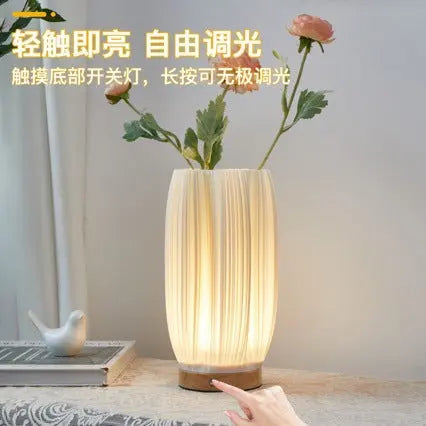 Solid Wood 3D Decorative Table Lamp Creative Ornaments Bedroom Charging Table Lamp Usb Bedside Nightlight Table Lamp