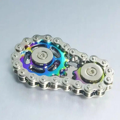 Handheld Metal Chain Fidget Spinner with Unique Steampunk Design, DIY Stress Relief Toy for Adults, Perfect for Anxiety Relief at Work or School