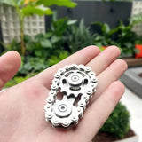 Handheld Metal Chain Fidget Spinner with Unique Steampunk Design, DIY Stress Relief Toy for Adults, Perfect for Anxiety Relief at Work or School