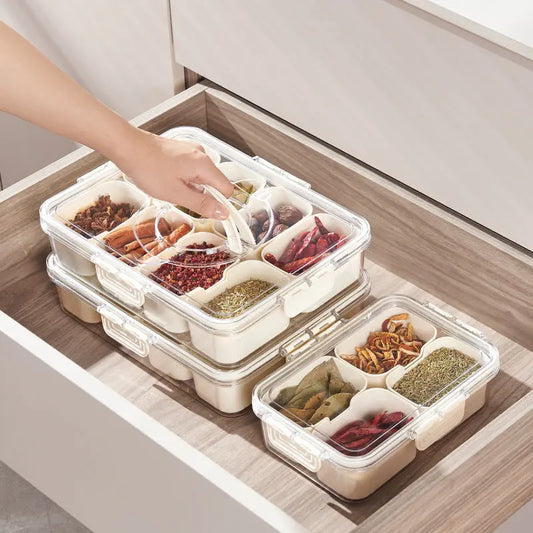 Fresh-keeping Sealed Storage Spice Storage Box Food Grade Portable Sub-format Household Seasoning Separator