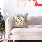 Outdoor Christmas Pillow Cover 18X18 Inch Home Decor Decorative Cushion Case for Sofa Couch Rustic Winter Bird Decorations Throw Pillowcase CC1861