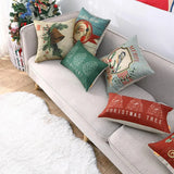Outdoor Christmas Pillow Cover 18X18 Inch Home Decor Decorative Cushion Case for Sofa Couch Rustic Winter Bird Decorations Throw Pillowcase CC1861