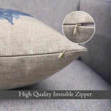 Outdoor Christmas Pillow Cover 18X18 Inch Home Decor Decorative Cushion Case for Sofa Couch Rustic Winter Bird Decorations Throw Pillowcase CC1861