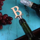Prosecco Stopper - Personalised Champagne Stopper in Rose Gold - Wine Lovers Gift, Monogram Gift - Letter B