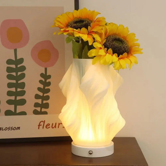 Solid Wood 3D Decorative Table Lamp Creative Ornaments Bedroom Charging Table Lamp Usb Bedside Nightlight Table Lamp