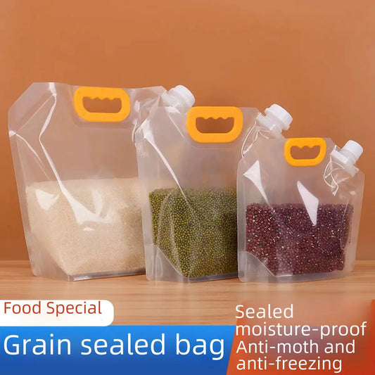 Transparent Self-standing Suction Tube Bag For Whole Grain Storage Food Packaging Beer Sub-packing